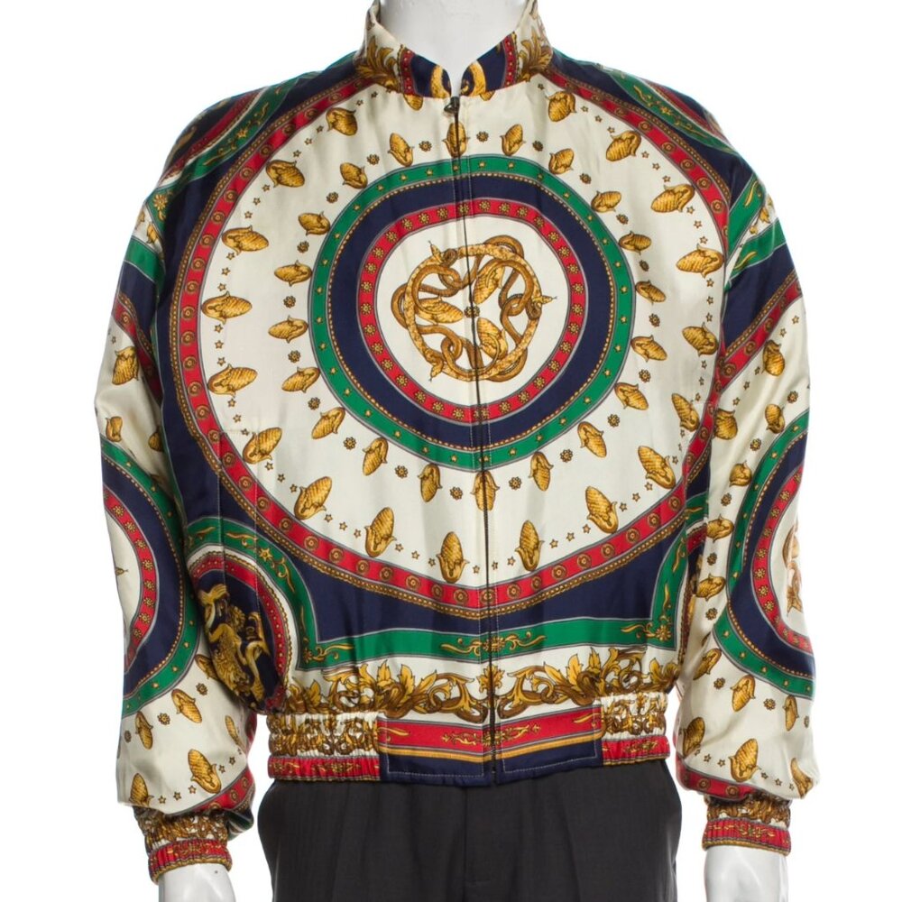 Gucci Silk 2019 Mermaid Bomber Jacket Small